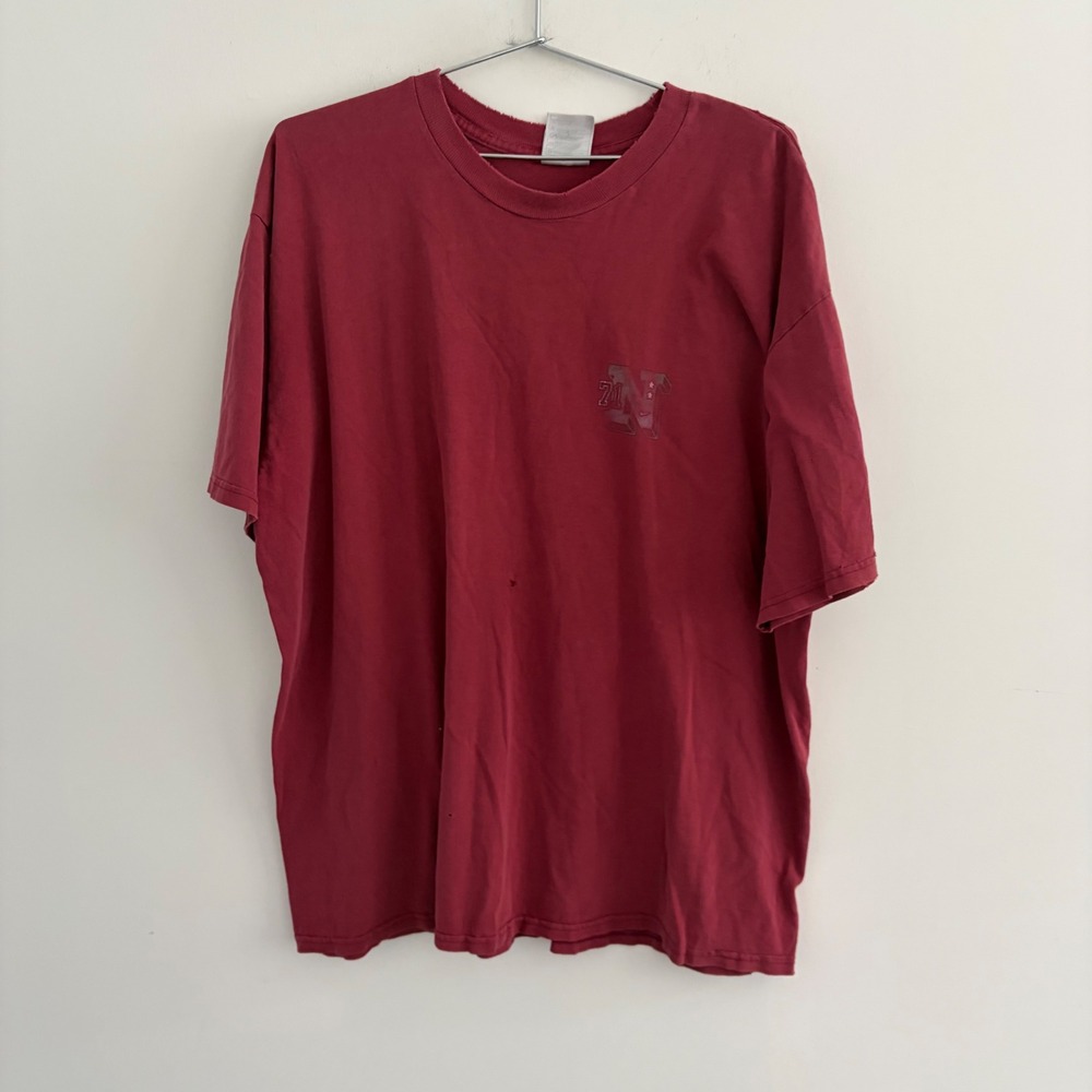 Nike Mens Vintage Distressed Nebraska Cornhuskers T-Shirt Red Large